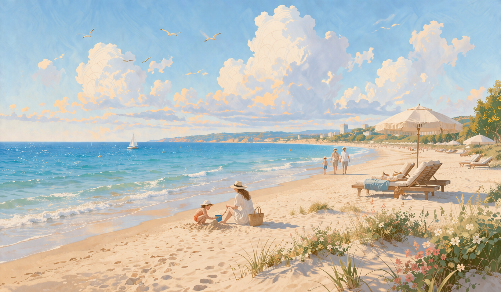 Песчаный пляж Джемете — семейный отдых